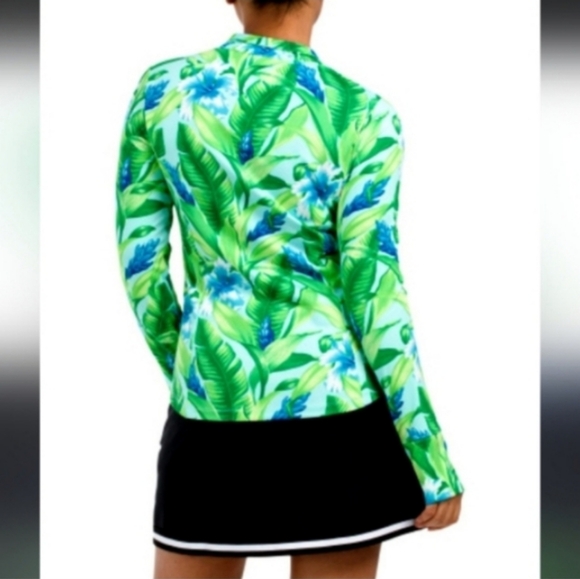 UPF 50 Tommy Bahama Golf & Tennis  1/3 Zip Popover Jacket, Quick Dry - Picture 3 of 8